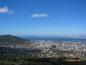 City Bowl in Kapstadt, mit Blick auf Oranjezicht